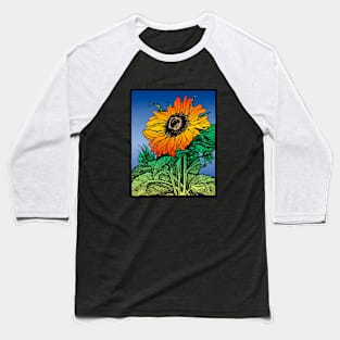 Sunflower Aesthetic Floral Fashion Graphic Garden Design Baseball T-Shirt